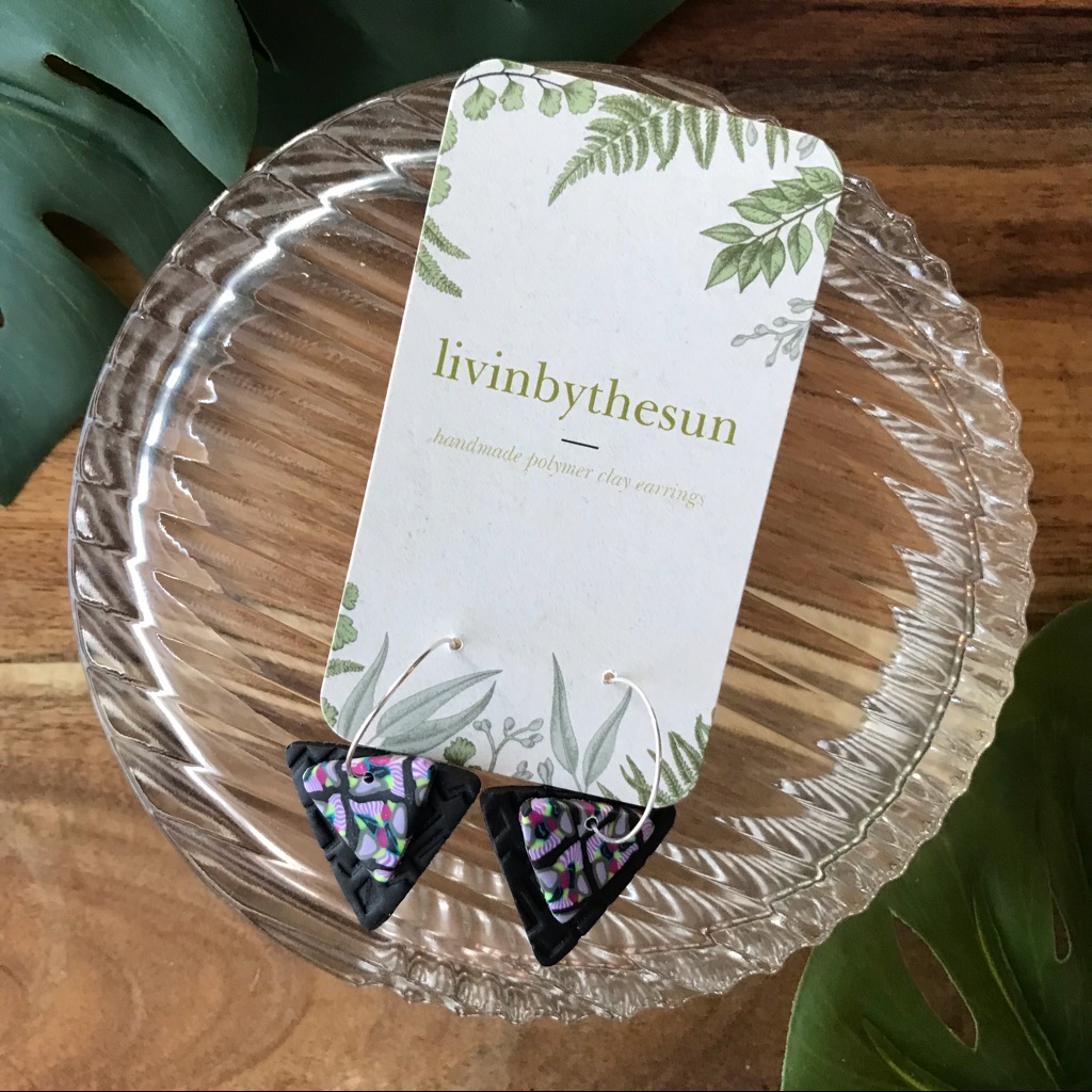 Handmade Polymer Clay Earring Hoops